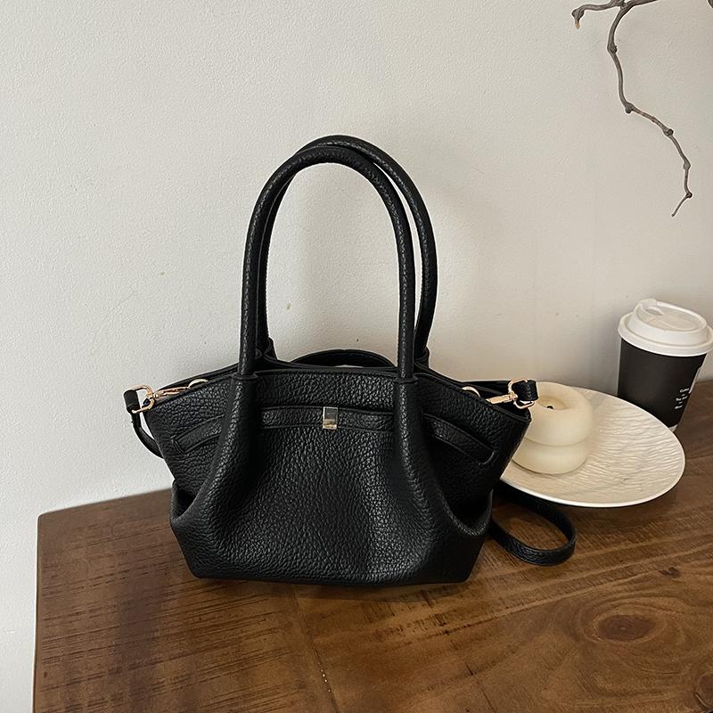 Retro Solid Pu Crossbody Bag Fashionable Women'S Shoulder Bag New Multifunctional Commuting Casual Handbag Premium