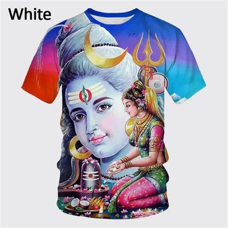 3D printed T-shirts designed by Indian gods for men and women, round neck short sleeved T-shirts, cool summer casual T-shirts, latest fashion