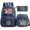 Peripheral primary and secondary school students fashion backpack children's schoolbag set three-piece set