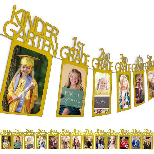 Graduation Decorations 2025 2026 5x7 Photo Banner for Class of 2025 Decorations K-12 Picture Banner for Senior 2025 High School Decor Graduation