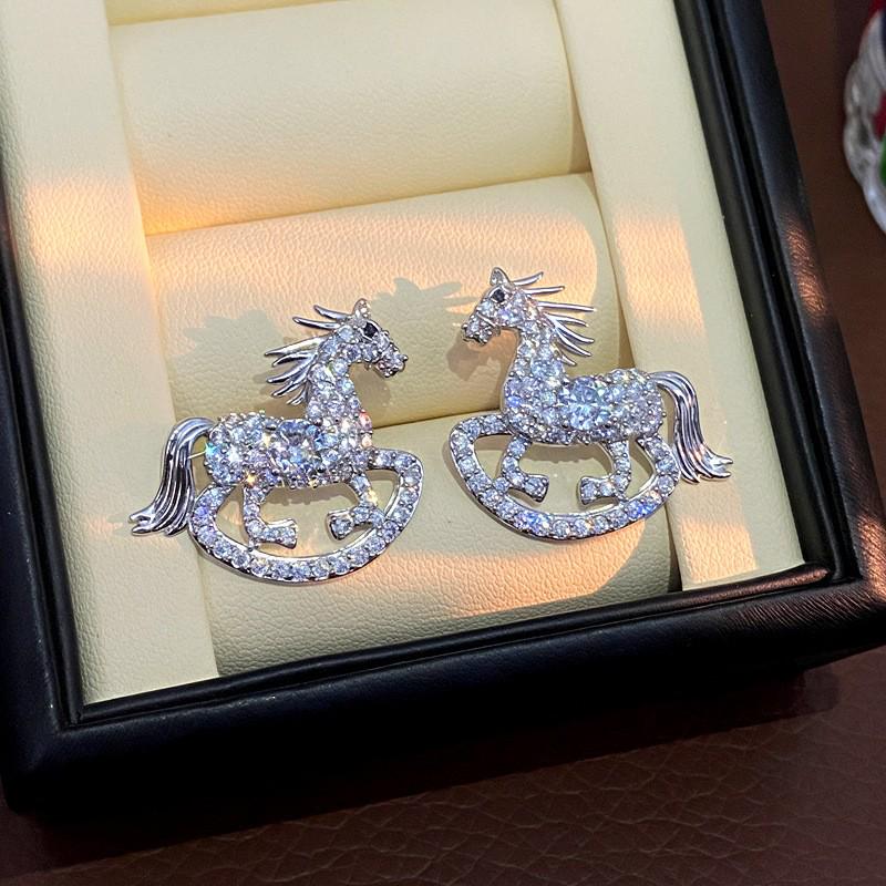 S925 Silver Needle Swan Earrings with Micro-Inlaid Zircon – Elegant, Fashionable, and Versatile