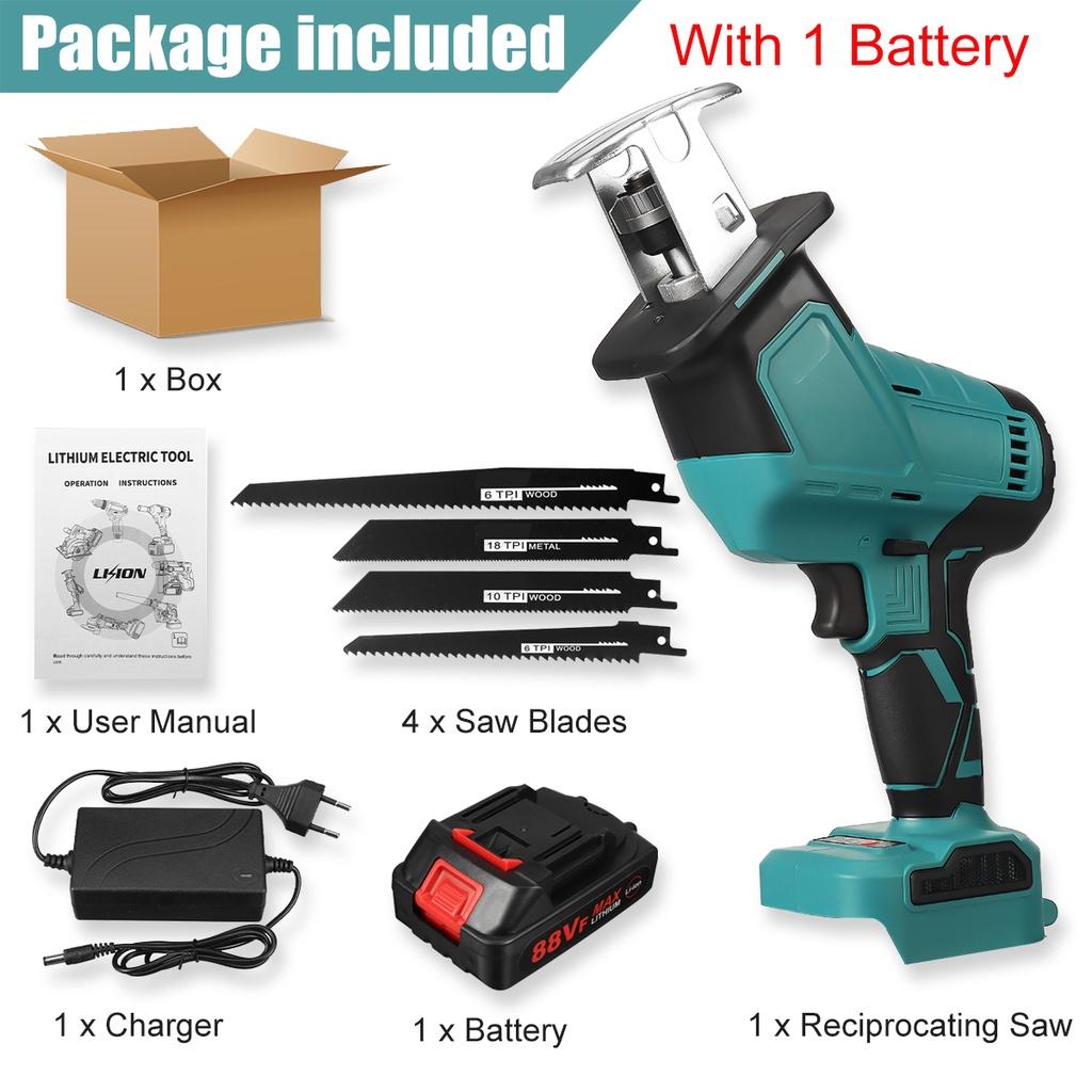 7500mAh Bürstenloser Holz-/Metallschneider Holzbearbeitungswerkzeug Akku-Säbelsäge Wiederaufladbare Elektrosäge