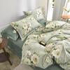 Fresh Orange 100% Cotton Four-Piece Bedding Set - Duvet Cover & Bed Sheet for Student Dorms and Homes