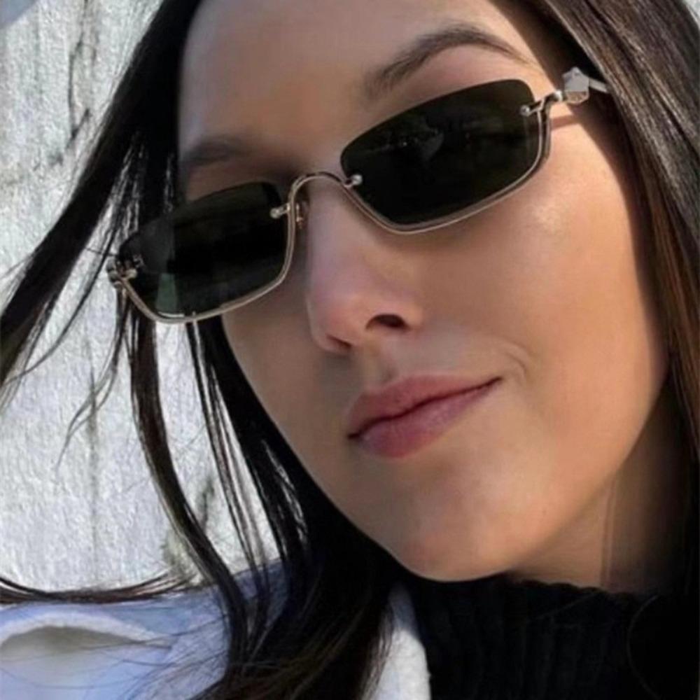 Small Sun Glasses Narrow Shades Eyewear Personalized Square Sunglasses  Photography