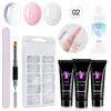 Kit de colle pour extensions d'ongles 15 ml, moule à ongles, brosse à double tête, kit de colle pour extensions d'ongles en cristal, kit de colle cristal