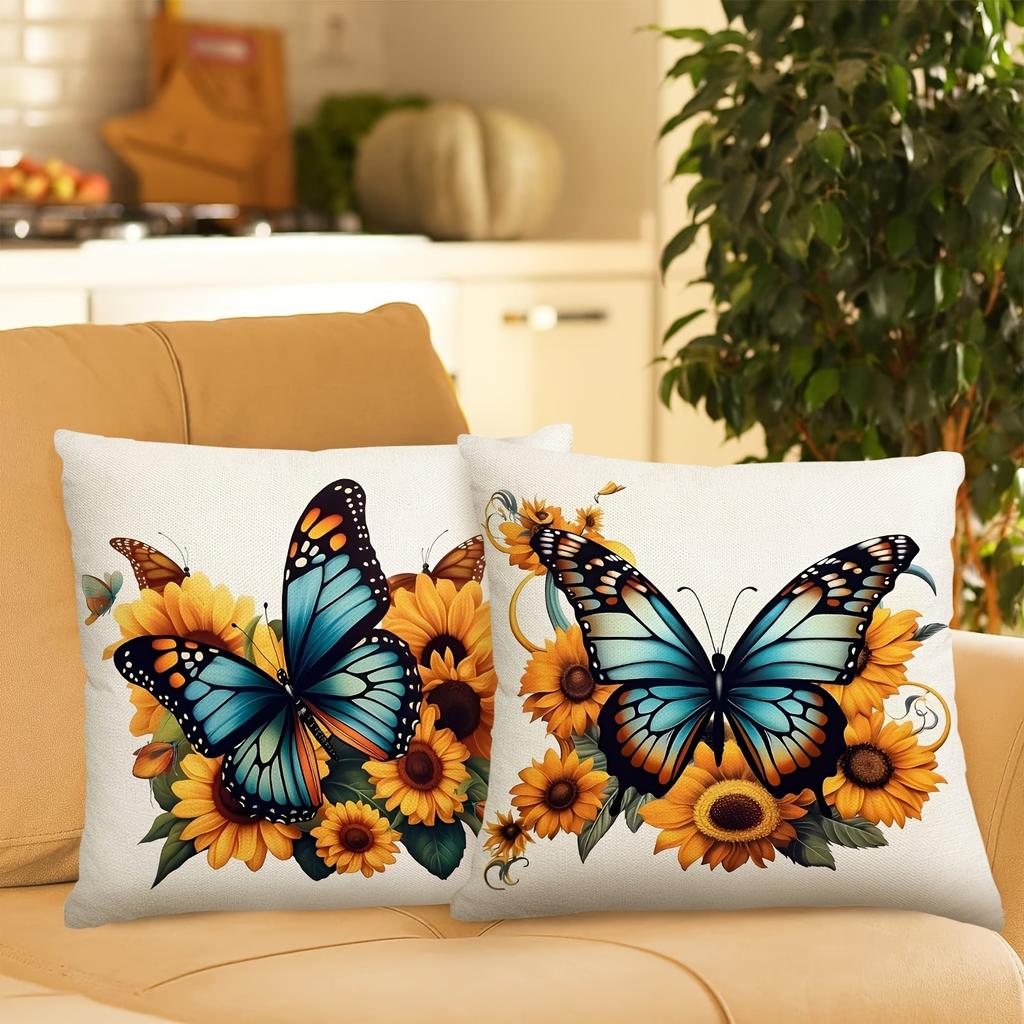 Vitalität erblüht auf Kissenbezügen Schlafzimmer Sofa Dekoration Polyester Kissenhülle mit Reißverschluss
