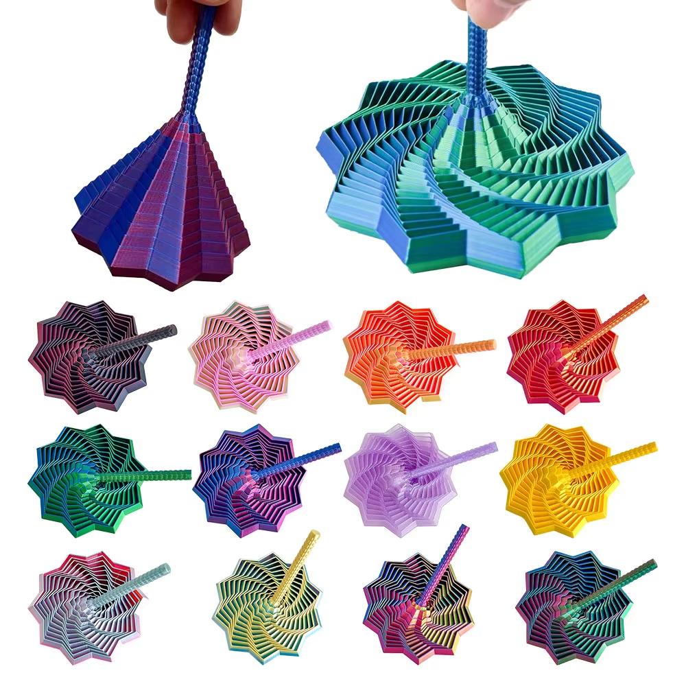 

NEW 3D Printed Star Expanded Sensory Fidget Star Model Ornaments With Handle Fingertip Decompression Toy Polygons Suitable 11.7cm