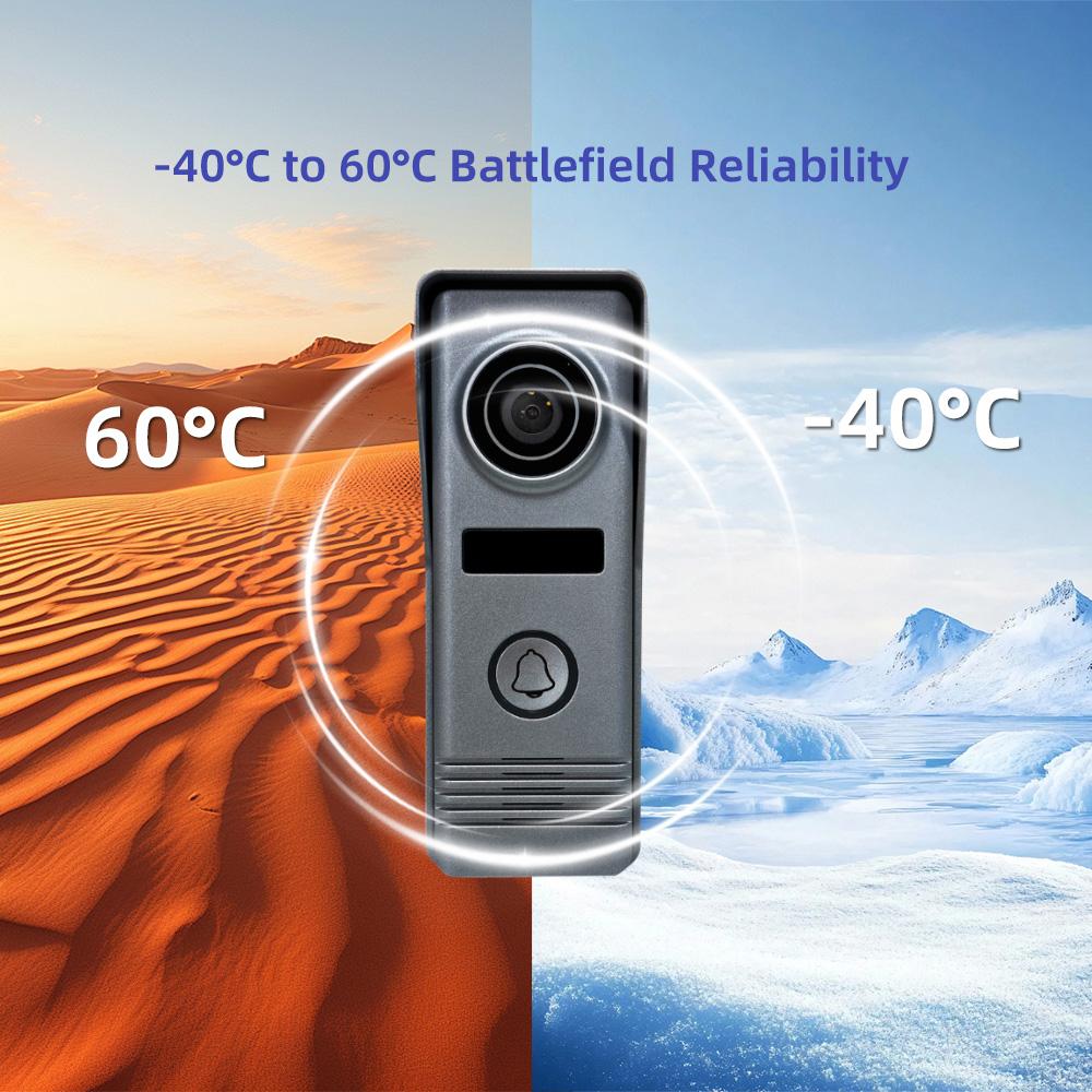 2 Wire 7 Inch Touch Screen 1080P HD Video Door Phone Intercom System Kit WiFi RFID Unlock IP65 Waterproof Tuya App Home Security