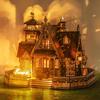 Funpola 3d Wooden Puzzle Diy Building Kit With Led Light 251 Pieces