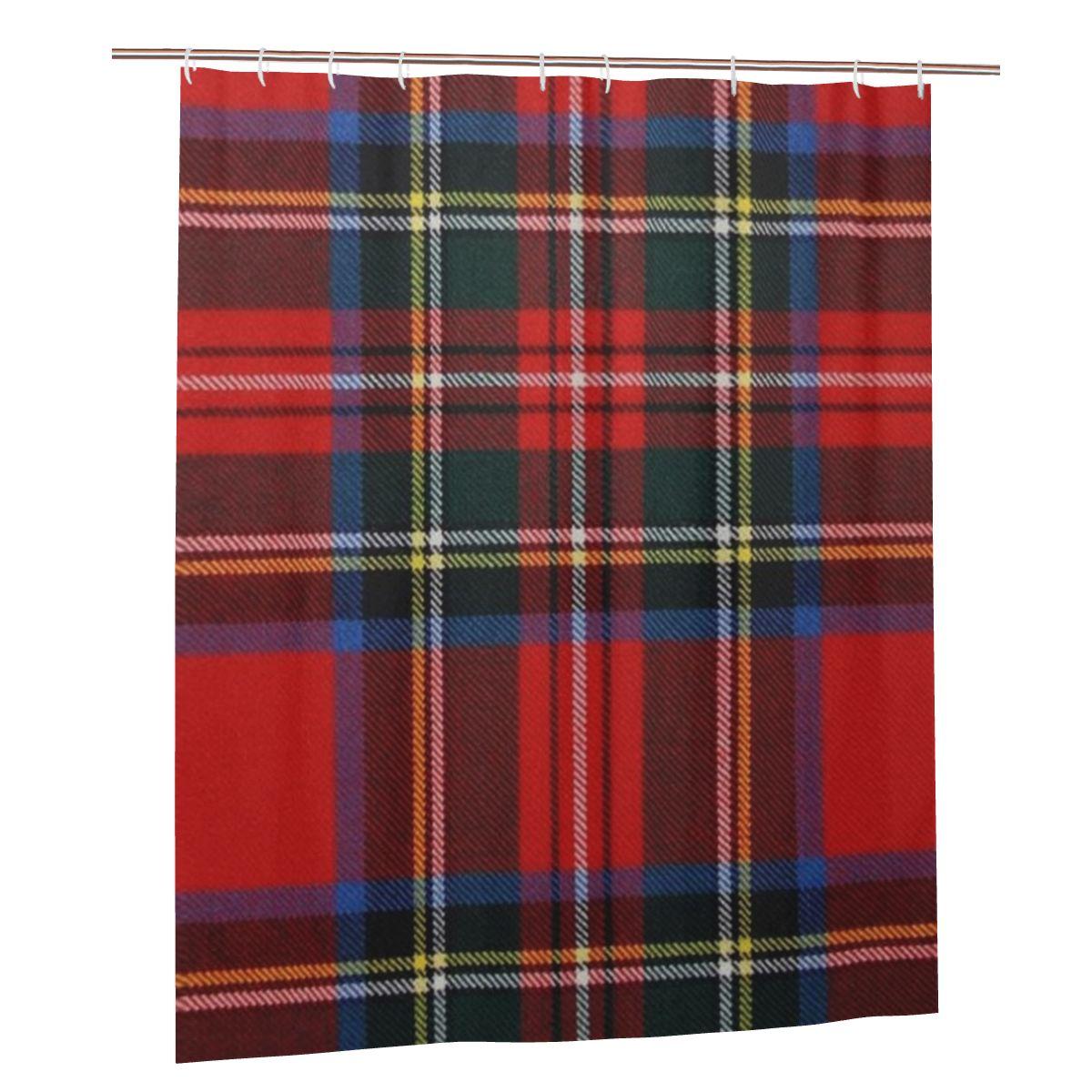 

Stewart Royal Modern Tartan Shower Curtain Bathroom Polyester Waterproof Bath Curtains With Hooks W60H190(CM)-1 Pcs