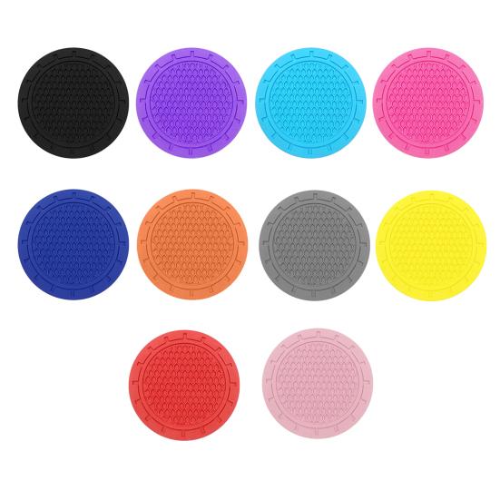 Honeycomb Car Cup Coasters Anti-Slip PVC Cup Holder Pad Universal Water Cup Mat for Car Interior Decorative Auto Accessories