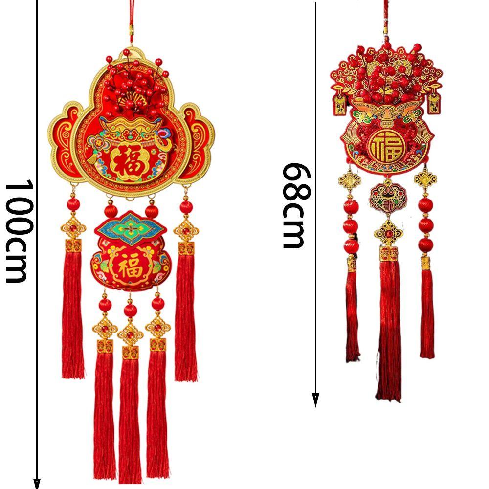 Red New Year Gold Hanging Ornament Luck Large Fu Character Door Hanging Spring Festival Decorations Props