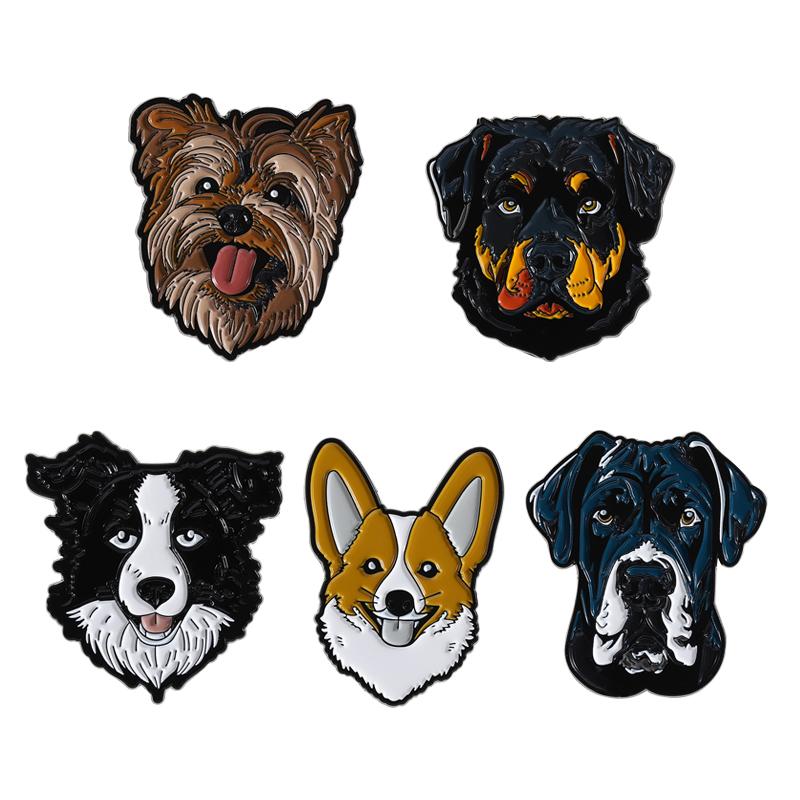 2-10pcs/set Cartoon Animal Collection Enamel Pins Cute Capybara Pet Dogs Cats Brooches Lapel Badge Jewelry Gift For Kids Friends