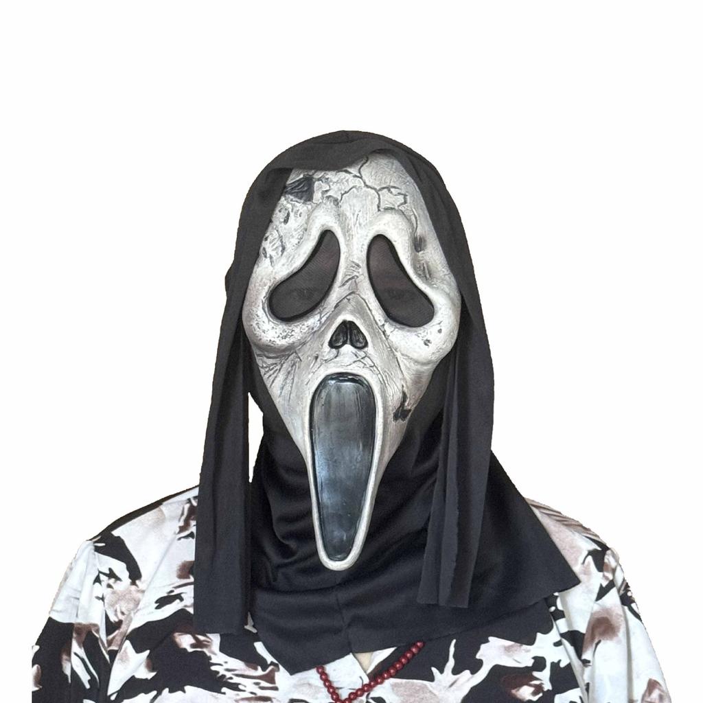 Halloween Horror Mask with Scream sound6Death COS Adult Clothing COS Ghost Prop with a Ghost Face