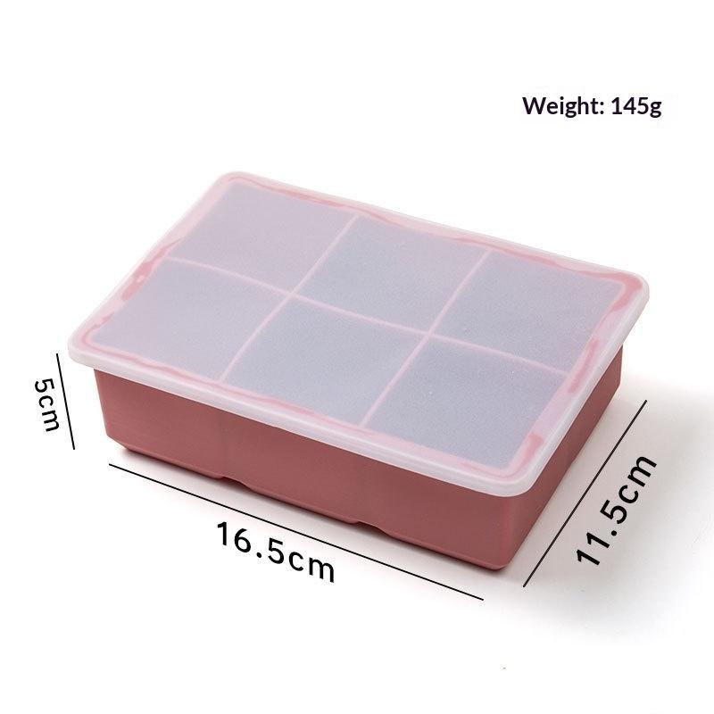 Food Grade Silicone Ice Tray 4/6 Grid Large Cubes Perfect for Summer Parties