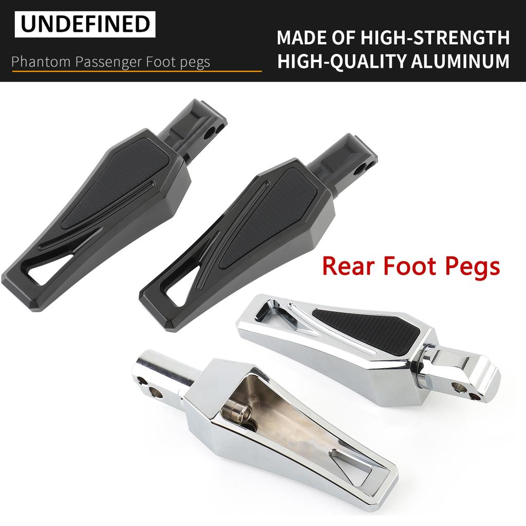 Phantom Foot Pegs Footrest Front Rear Pedals for Harley Softail 2018-2023 Fat Boy Street Bob Low Rider Breakout Slim Deluxe