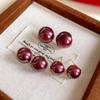 Retro Silver Needle Resin Round Earrings: Elegant, Versatile, Light Luxury Studs for Women