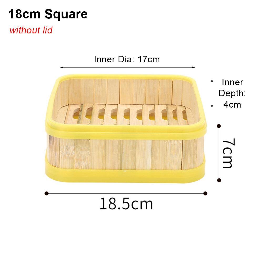 1Pcs With Lid Steamer Basket Handmade Kitchen Cookware Durable Bamboo Steamer  Chinese Food Making