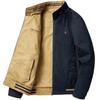 Men's Double-sided Jacket Men's Spring and Autumn Cotton Middle-aged Men's Top Loose Large Size Dad Casual Coat