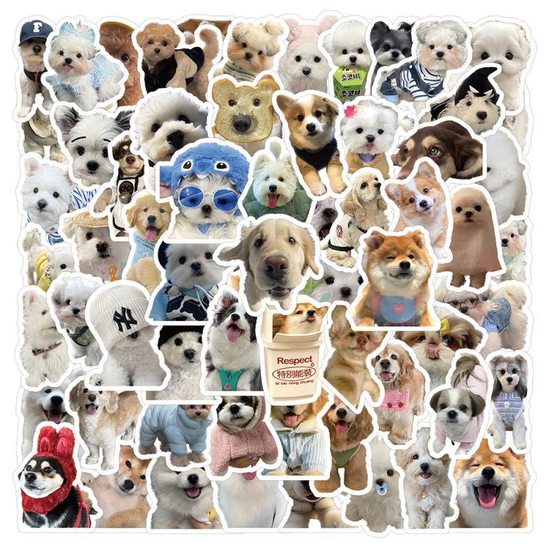 103PCS Trendy Cartoon Ins Puppy Stickers Niche Personalized Creative Graffiti Notebook DIY Waterproof Decorative Cute Gifts