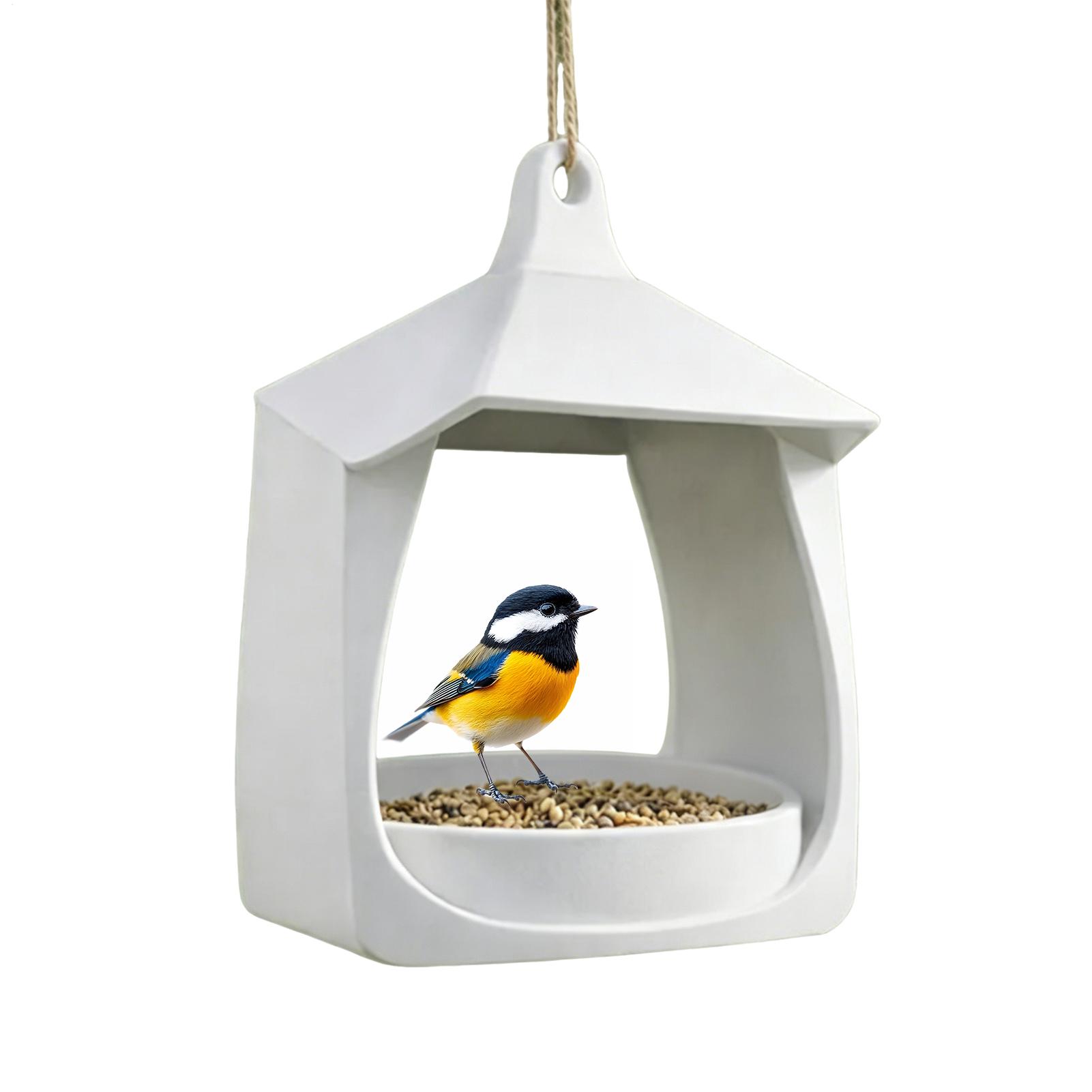 

Bird Feeders for Outside Decorative Small Feeding Station Cardinal Bird Feeder for Garden Yard Deck Patio Fence Railing Tree CN