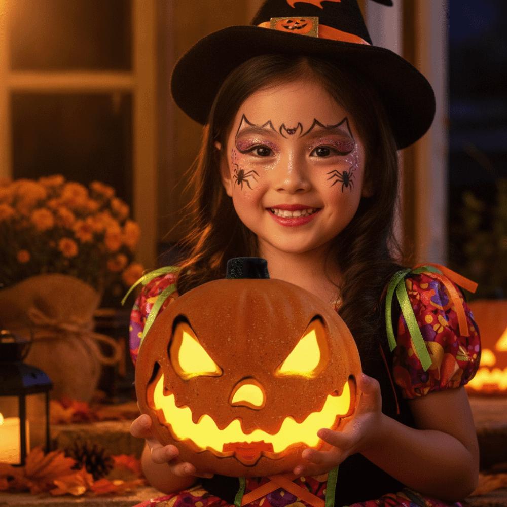 Warm Glowing Pumpkin Lantern Battery Powered LED Pumpkin Halloween Lamp Party Goers