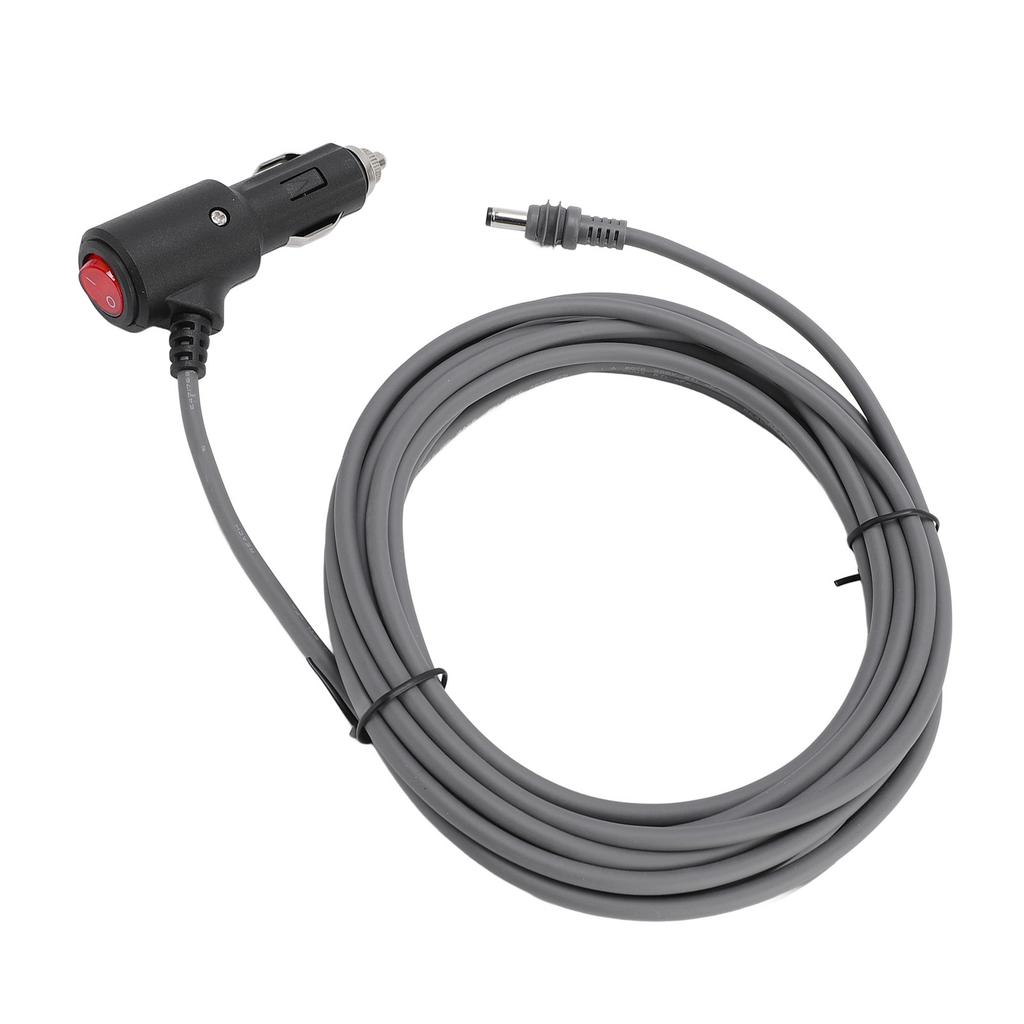 DC Car Power Cable for Mini 16ft 12V 24V 18AWG Water Resistant Cigar Lighter Power Supply Cable with Switch for RV Car