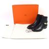 Hermes Short Boots Neo Kelly Buckle Black Leather Women 37 Used