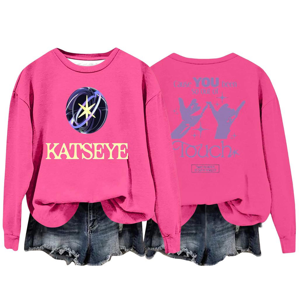 Hanorac larg casual de damă cu mânecă lungă și imprimeu