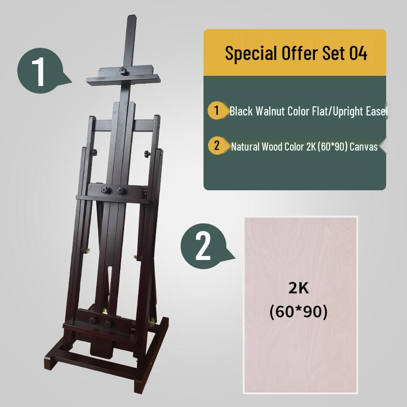 Beechwood Dual-Purpose Flat & Upright Easel with Solid Wood Drawer