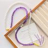 Haute Couture Natural Amethyst High Gloss Artificial Crystal Pearl Necklace Collarbone Chain Sweater Chain