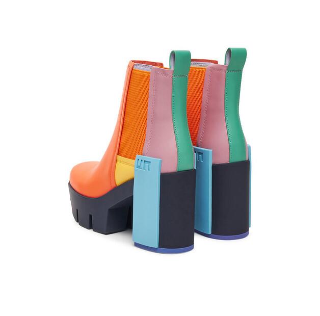 United Nude Grip Chelsea Mid IV Ankle Boots, 1095992116, Orange