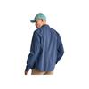 Timberland Camisa de Manga Larga a Rayas de Color Sólido de Moda con Bolsillo de Botones Sencillos para Hombre Camisas Índigo Profundo A61V5-288