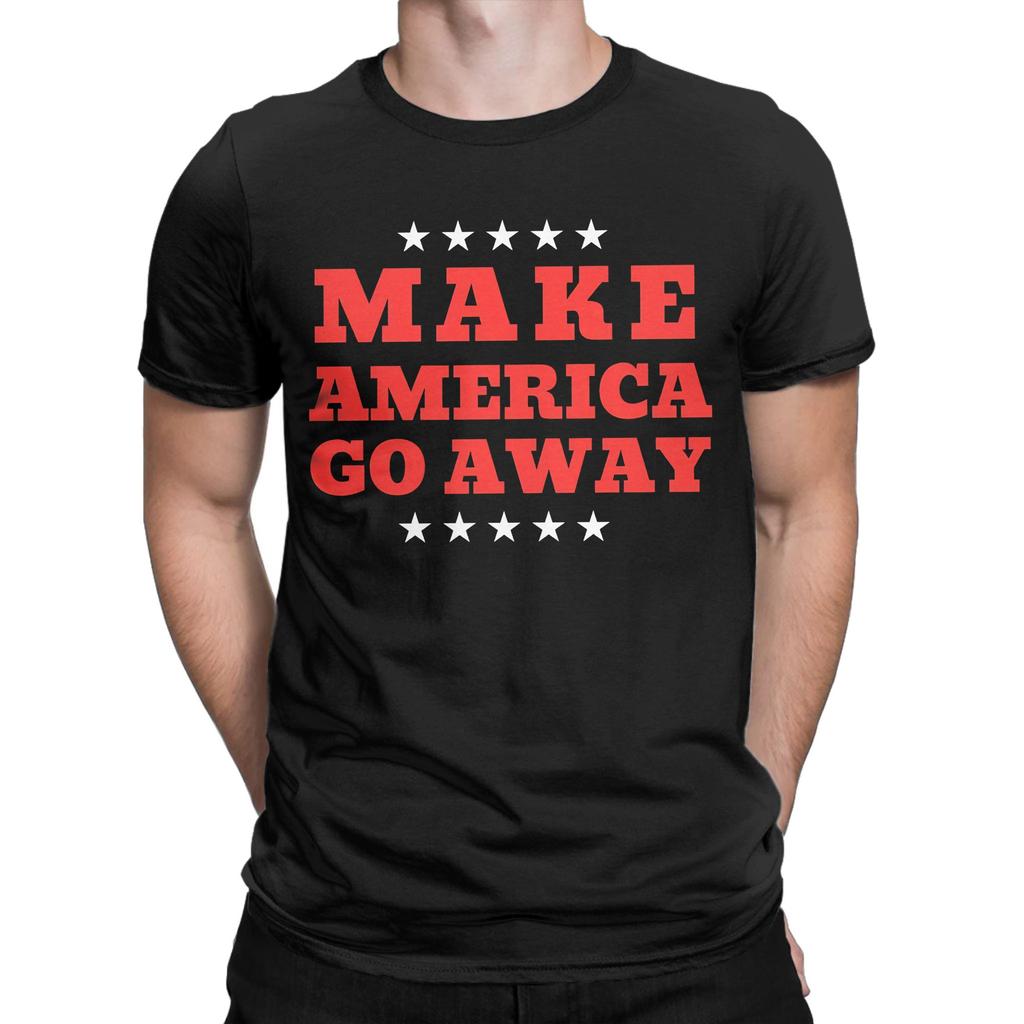 Harajuku MAGA Make America Go Away  T Shirt Cotton Short Sleeve Greenland Crewneck Summer TopsTops