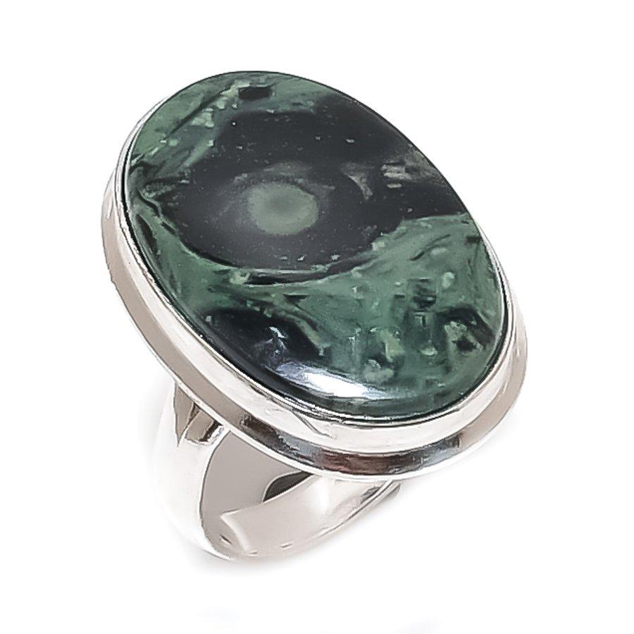 Natural Kambaba Jasper Gemstone 925 Sterling Silver Jewelry Ring Size 7 U8O48