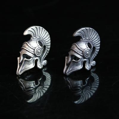 Spartan Roman Warrior Helmet Brass Knife Beads Outdoors EDC Tool DIY Paracord Lanyard Pendants Woven Rope Bracelets Accessories