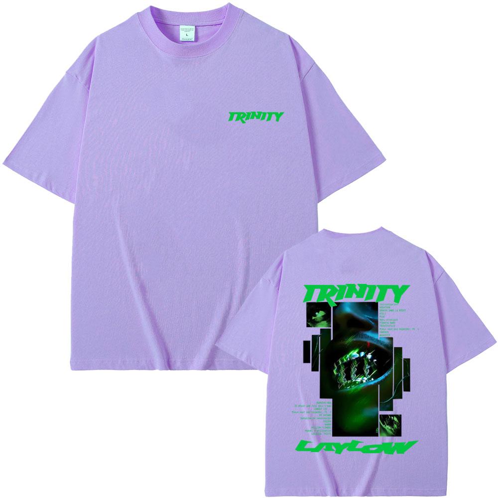 

Rapper Laylow Trinity Album Graphic T Shirt Women Hip Hop Fashion Pop Music T-shirt Women s Casual Vintage T-shirts Streetwear XL