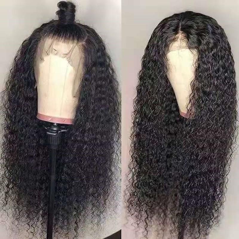European American Fashion Nature Long Curly African Wig Front Lace