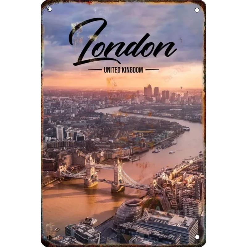 Metallschild New York Cityscape, Wandkunst zum Thema Reisen 20x30cm