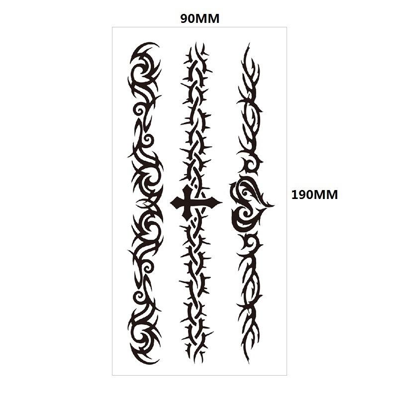 English Tattoo Sticker Feather Red Lip Totem Arm Circle Set Simulation Waterproof Tattoo Sticker