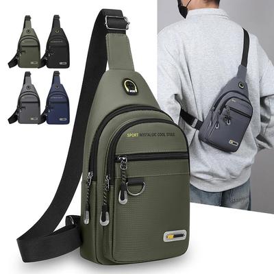 Bolso de Hombro Casual para Hombre, hecho de Tela Oxford Duradera, adecuado para Bolsos de Pecho para Deportes al Aire Libre, para Ir al Trabajo, Salidas Diarias
