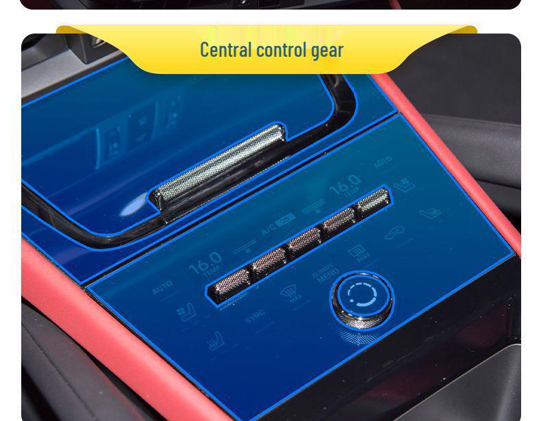 Compatible Porsche Cayenne Interior Protection Film for 25 Models: Console, Dashboard, Gear Shift, Door Sill.