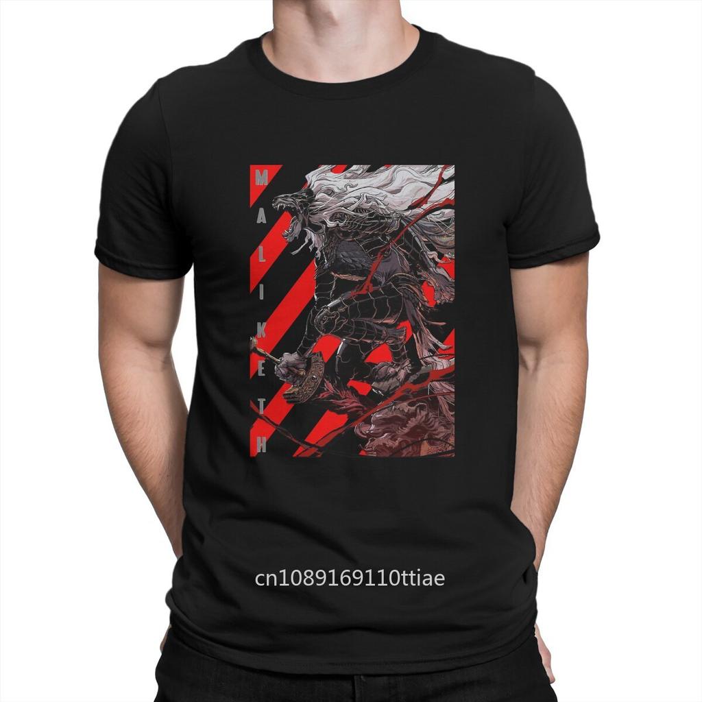 Casual Maliketh Monster T-Shirt Crewneck Cotton T Shirt DARK SOULS Short Sleeve Tees Graphic Clothing Unisex