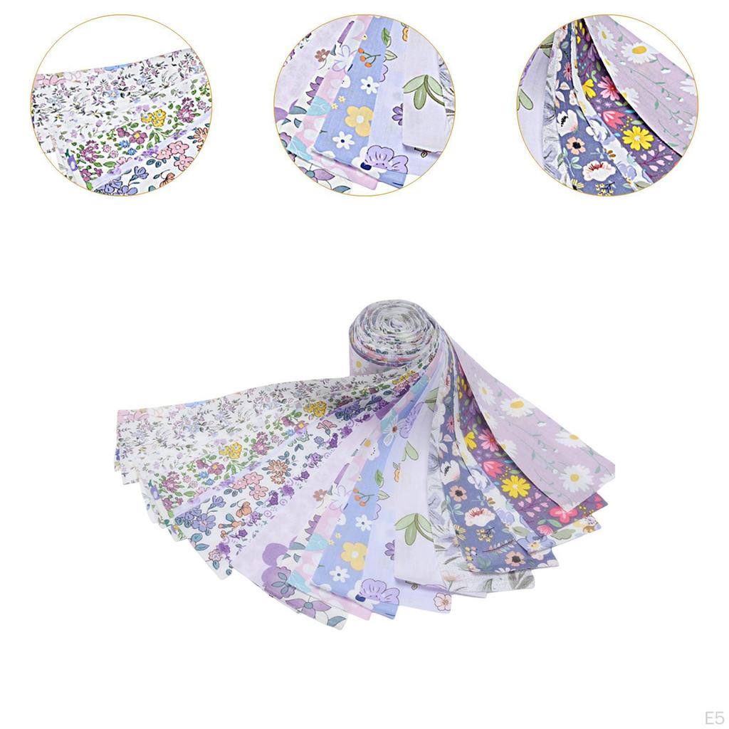 40 Pieces Jelly Roll Fabric Strips Floral Quilting 2.5 inch Collection Sewing Patchwork Craft