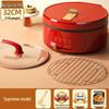 Deep Dish Electric Crepe Maker with Dual-Sided Heating - Large, Multifunctional Pan for Pancakes, Grilling, Baking, and Frying