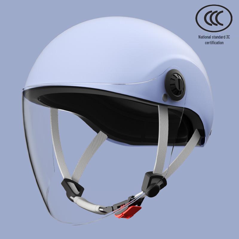 GB 3C Certified Unisex Electric Vehicle Helmet - Summer & All-Season Motorcycle Safety Half Helmet