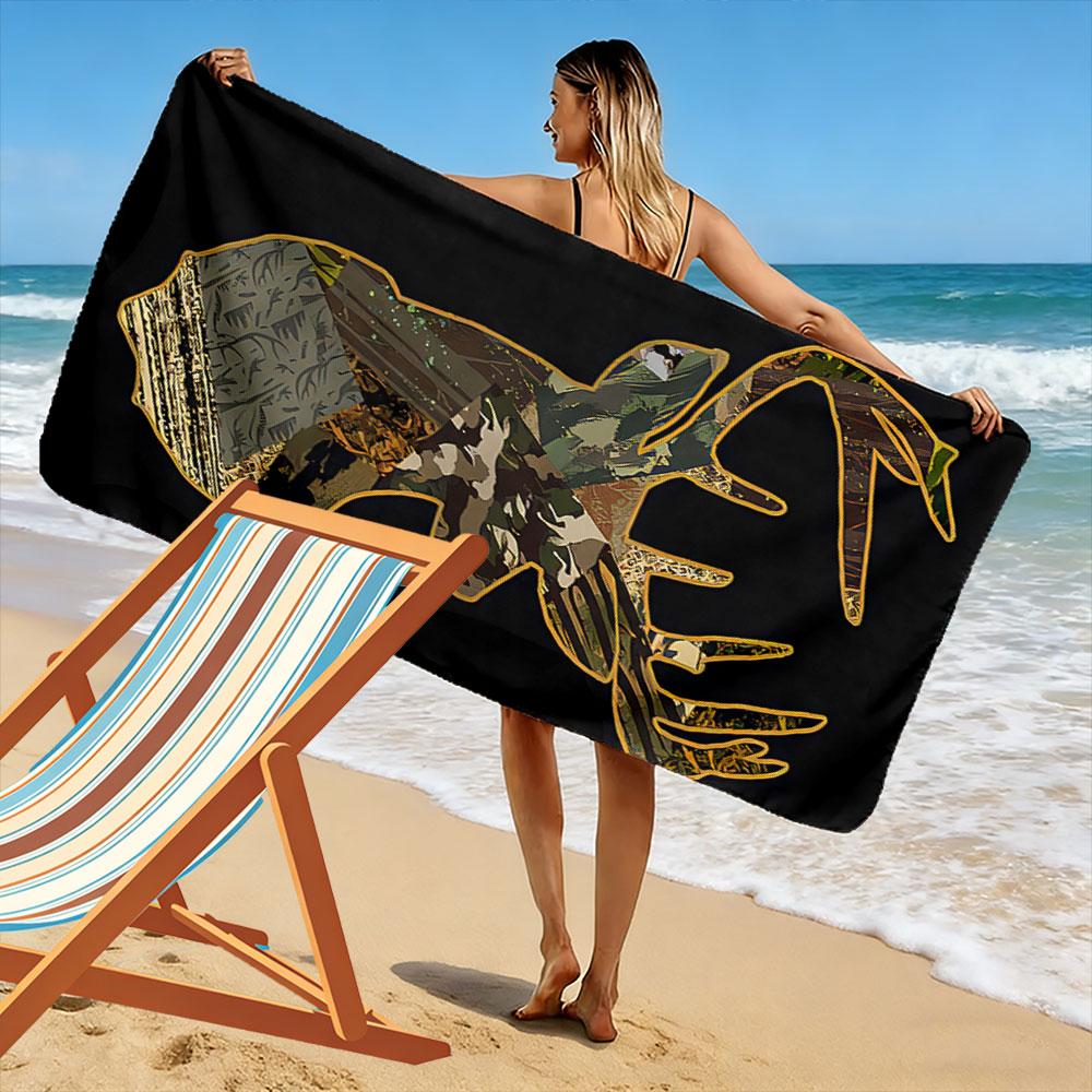 Camouflage Hirschkopf Design Ein Muss für den Strandurlaub