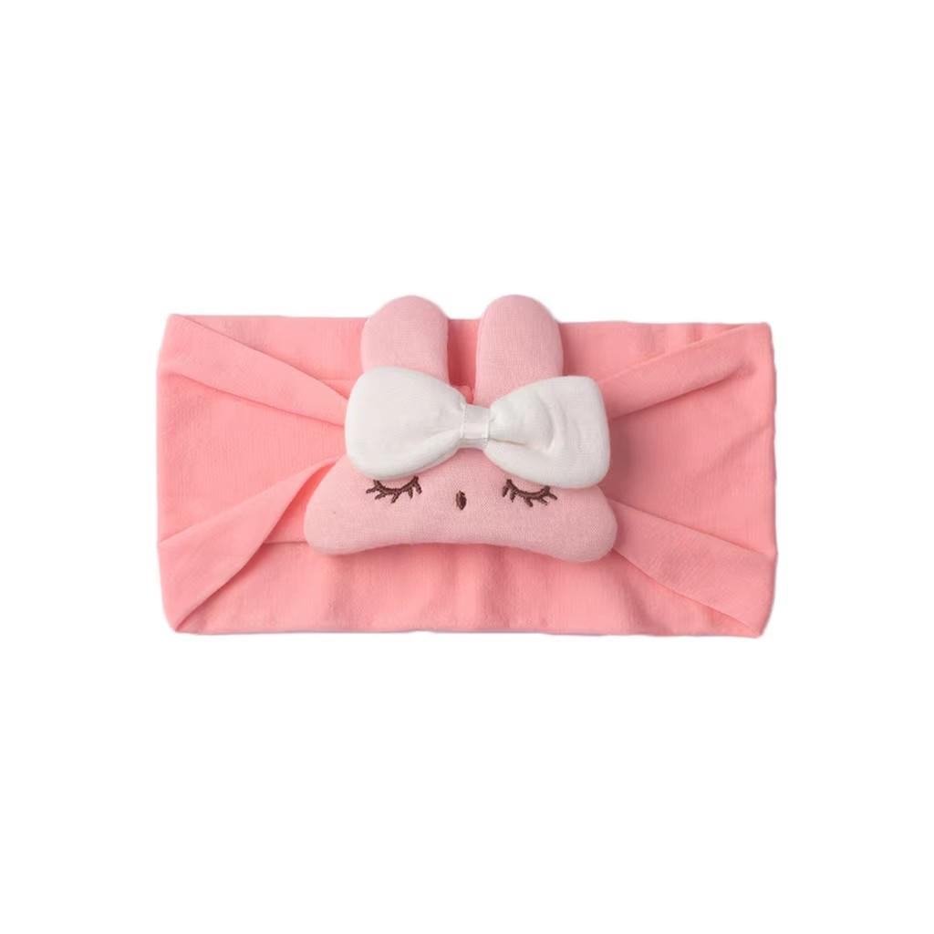 New European American Baby Fontanelle Cute Rabbit Comfortable Soft Elastic Children s Headband 1 белый