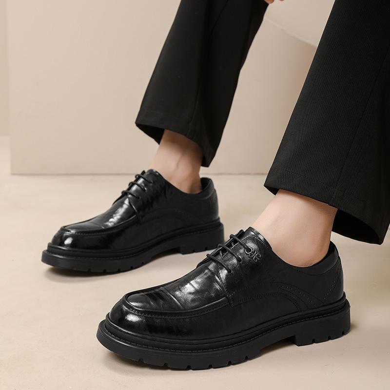 Leather Casual Men'S Shoes Business Dress Leather Shoes Men'S Thick-Soled Non-Slip Wear-Resistant Loafers Shoes