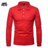 Autumn/Winter 2021 Men's Slim Fit Long Sleeve Polo with Color Turn-Down Collar